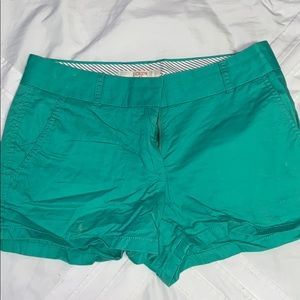 J. Crew Green Chino Shorts